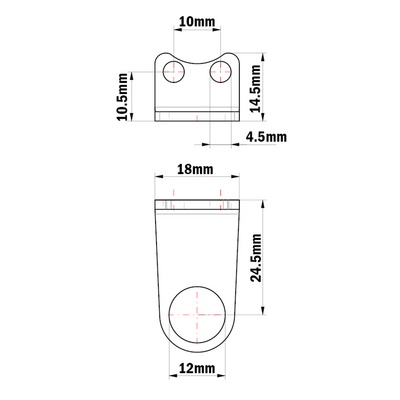 66-212-1 MODULAR SOLUTIONS ALUMINUM BRACKET 12MM SENSOR HOLDING